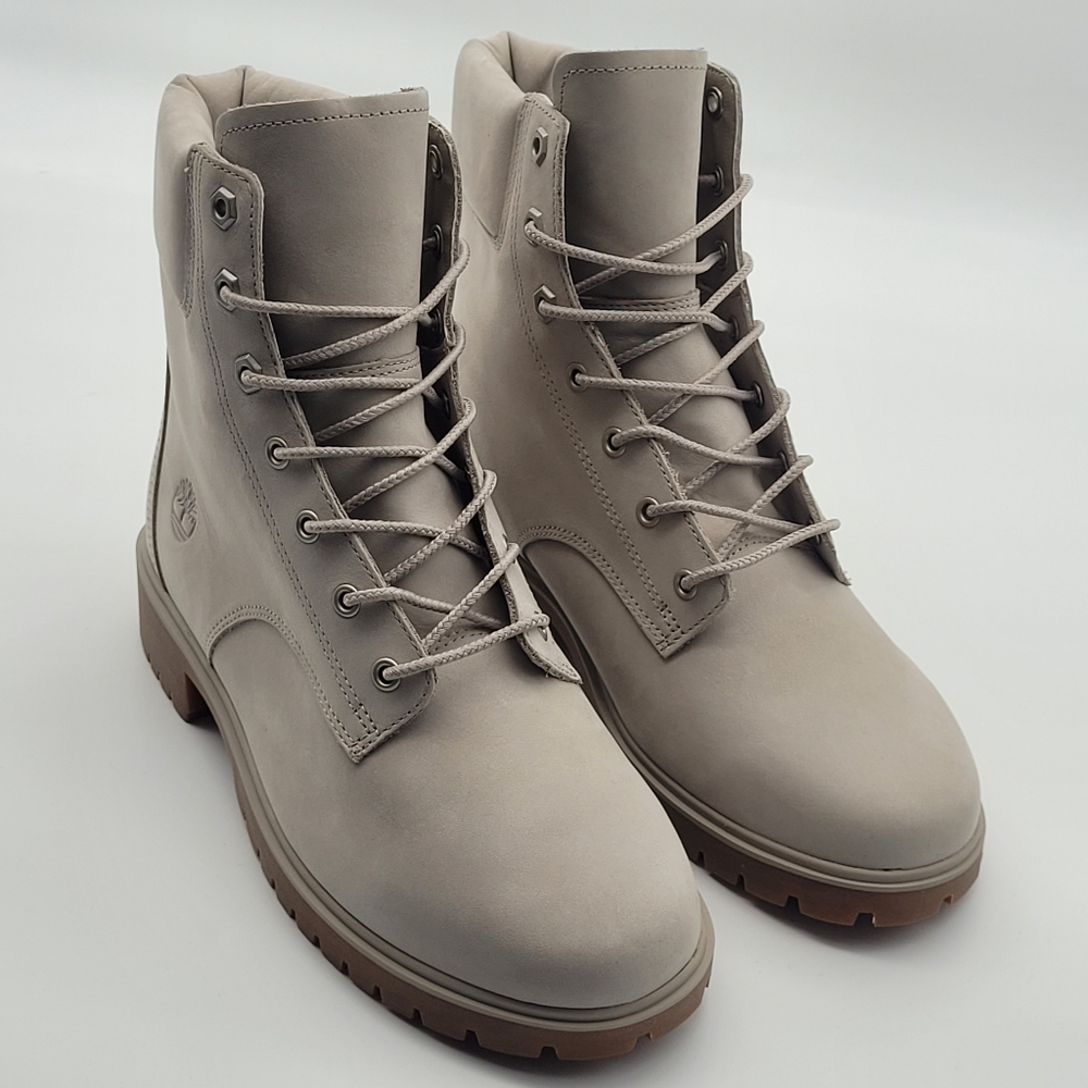 Timberland Women’s Jayne 6" Waterproof Boot A221J – Size 8.5, Light Taupe